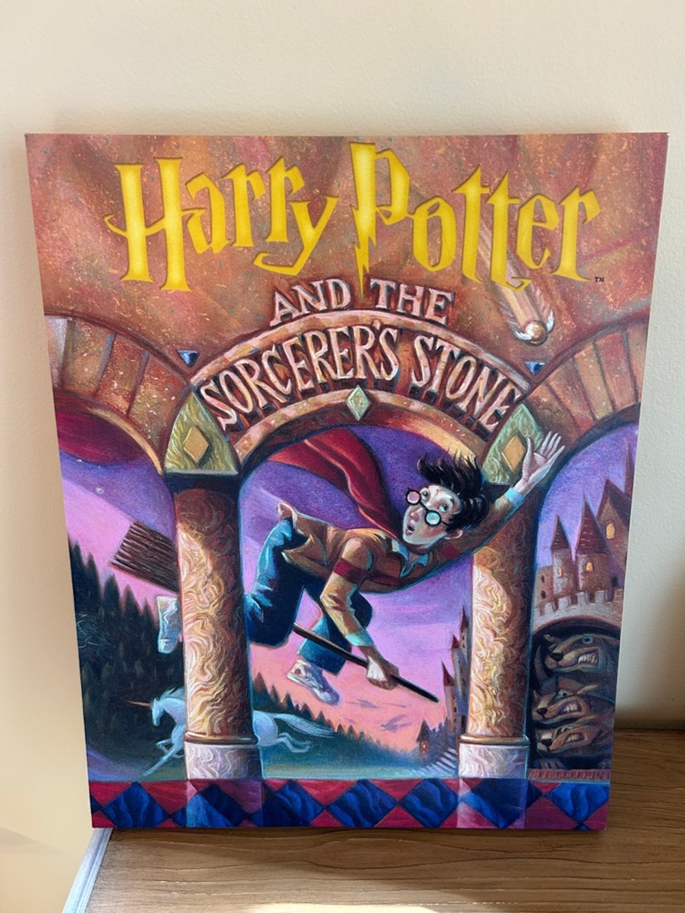 Harry Potter and the Sorcerer's Stone Canvas Art - Yellow, Purple, Red